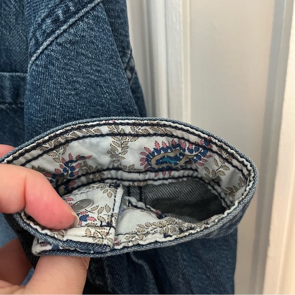 Anthropologie Pilcro Oversized Draped Denim Duster, size Medium - Picture 14 of 16